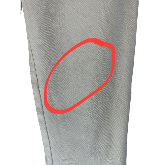 WeWoreWhat Ivory Casual Basic High Waist Croc Ankle Flare Pants Size 28 - Picture 7 of 16